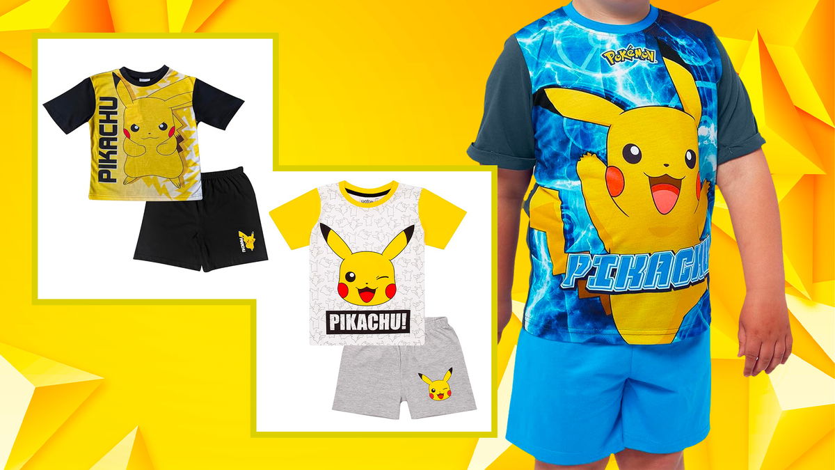 Pigiama di Pikachu per bambini in primo piano