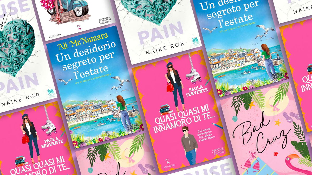 romanzi rosa da leggere in estate mockup sfondo rosa 