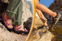 sandali da trekking uomo donna indossati