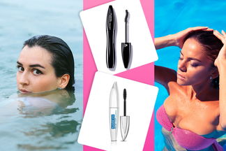 donna al mare e in piscina con migliori mascara waterproof