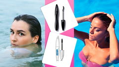 donna al mare e in piscina con migliori mascara waterproof