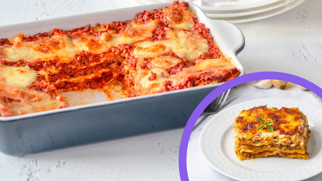 Foto di una teglia per lasagne
