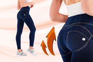 donna che indossa jeans modellanti che valorizzano 