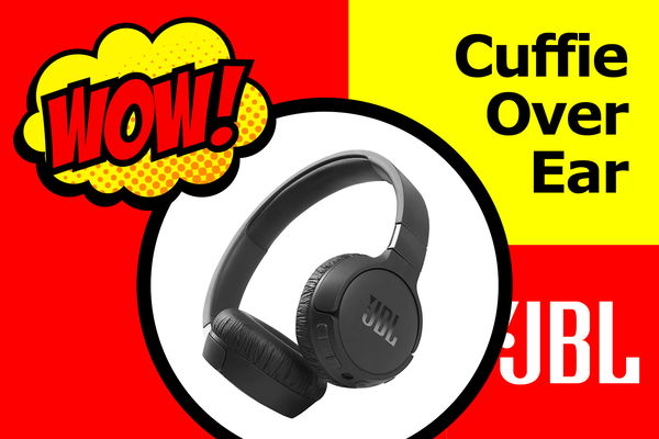 cuffie over ear jbl offerta wow sfondo rosso e giallo