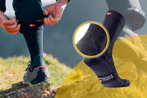 calza da trekking con rinforzo sul tallone anti vesciche 