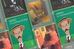 copertine dei migliori libri di Italo Svevo viste dall'alto 