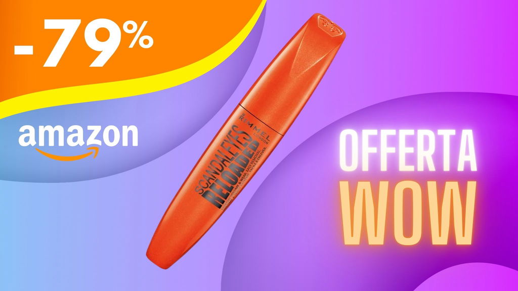 mascara rimmel offerta wow sfondo viola