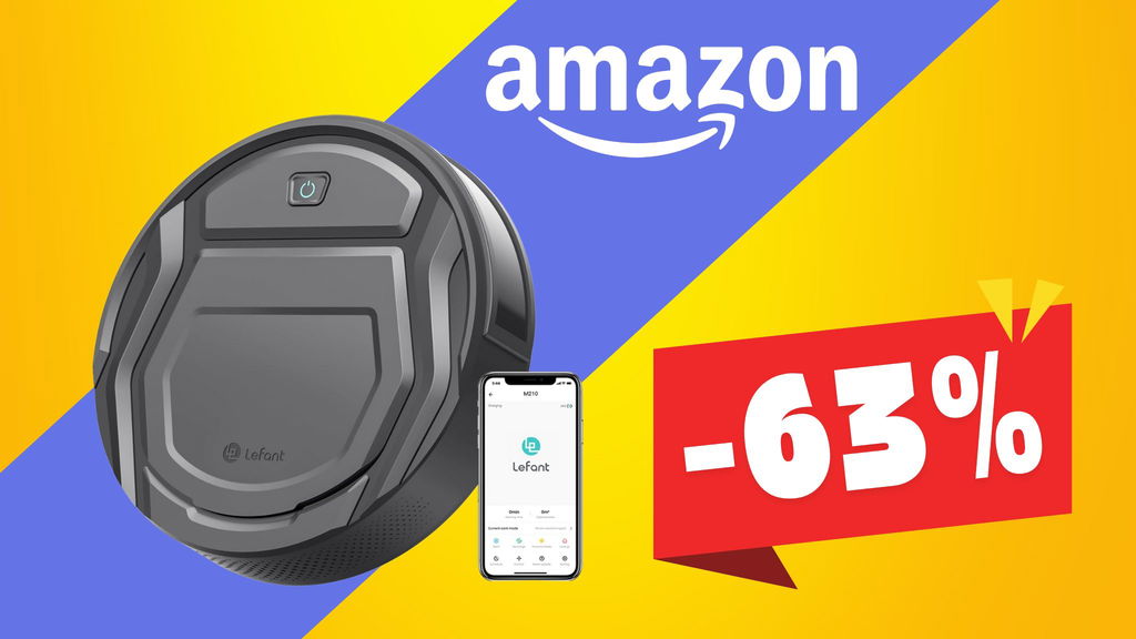 Il robot levant con label di sconto