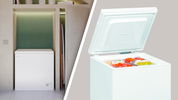 Freezer a pozzetto chiuso e aperto