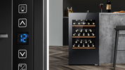 Cantinetta vino hisense con dettaglio temperatura