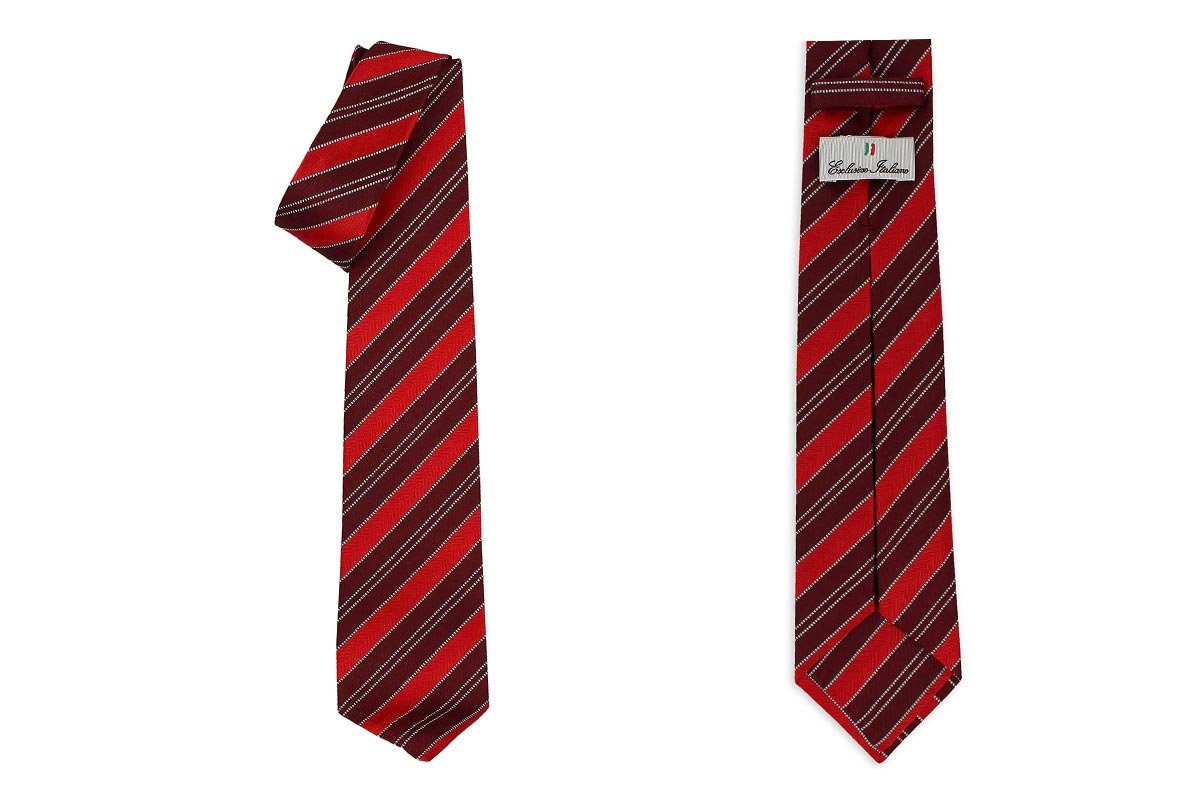 cravatta regimental esclusivo italiano rossa