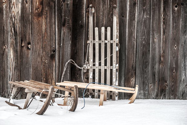 Slitta di legno, un classico intramontabile