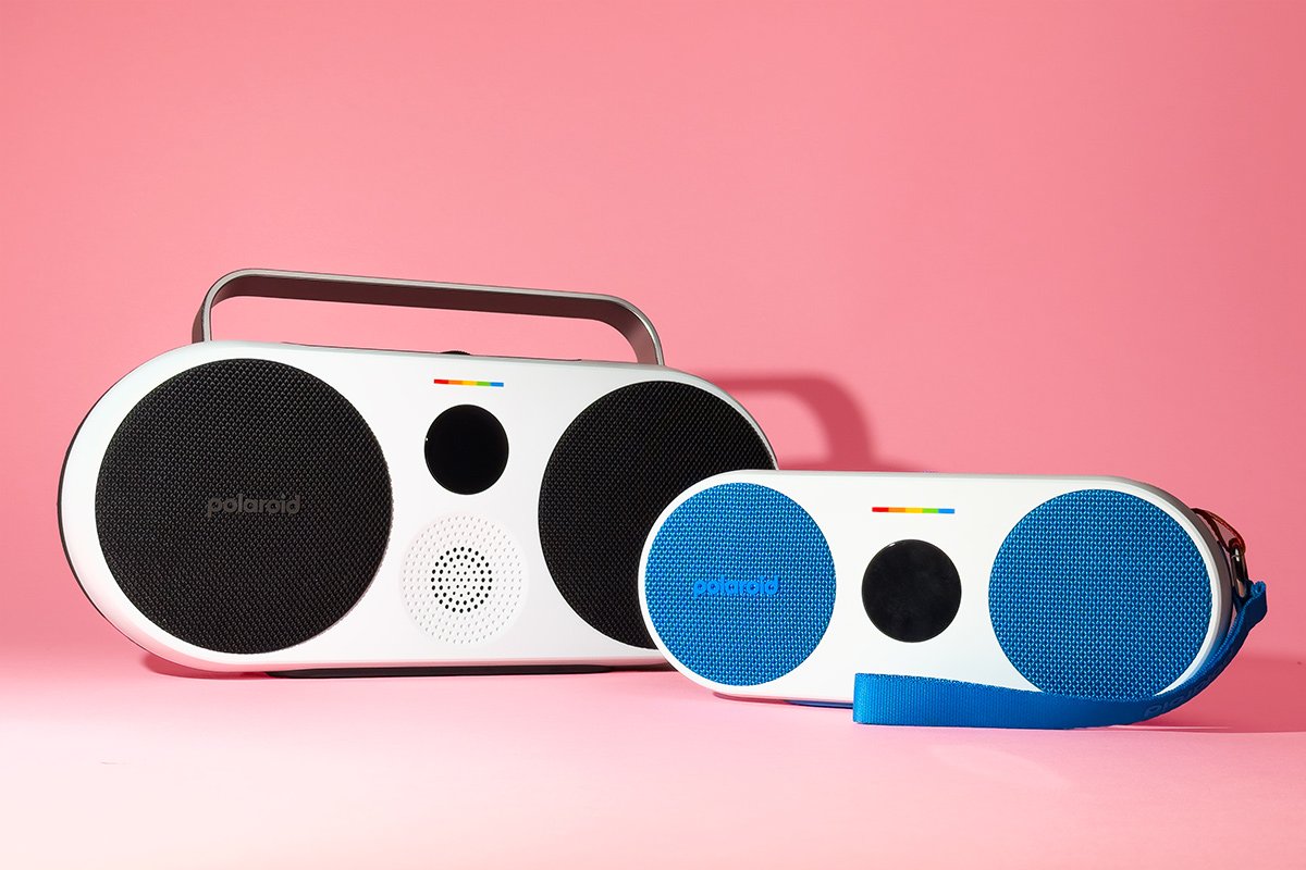 polaroid speaker P2 e P3 sfondo rosa
