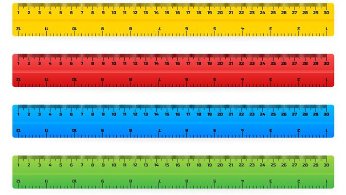 Riga e righello per la scuola