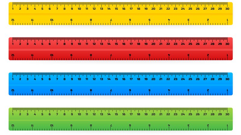 Riga e righello per la scuola