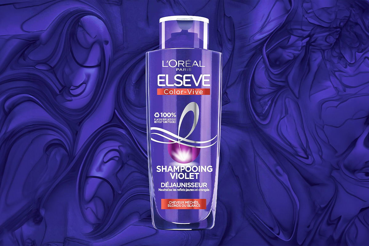 shampoo viola antigiallo elseve sfondo viola