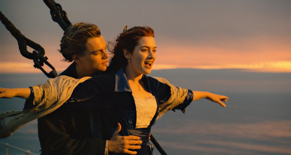 scena titanic di caprio winslet